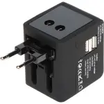 UNIWERSALNA PRZEJŚCIÓWKA SIECIOWA Z ZASILACZEM USB ASP-100/230V+USB