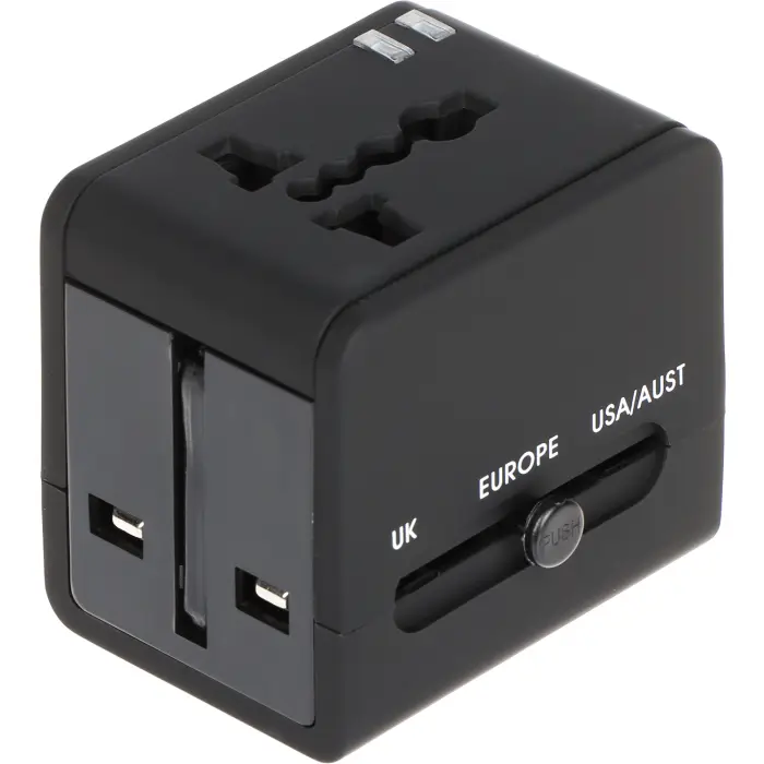 UNIWERSALNA PRZEJŚCIÓWKA SIECIOWA Z ZASILACZEM USB ASP-100/230V+USB