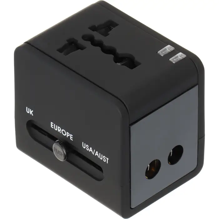 UNIWERSALNA PRZEJŚCIÓWKA SIECIOWA Z ZASILACZEM USB ASP-100/230V+USB