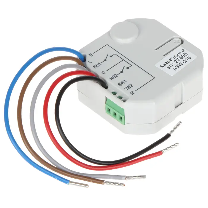 BEZPRZEWODOWY DWUKANAŁOWY STEROWNIK 230V AC ASW-210 (Smart 2-CH Relay) ABAX/ABAX2 SATEL