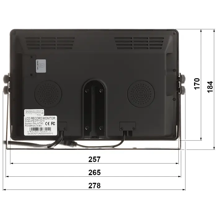 REJESTRATOR MOBILNY Z MONITOREM ATE-NTFT10-T3 4 KANAŁY 10 