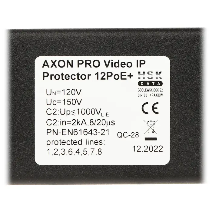 OGRANICZNIK PRZEPIĘĆ AXON-PRO-IP-12POE+