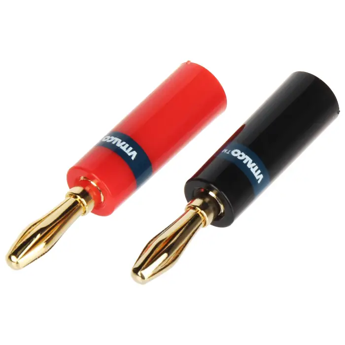 PARA WTYKÓW BANANOWYCH BAN-PLUG-V1 CZERWONY + CZARNY VITALCO