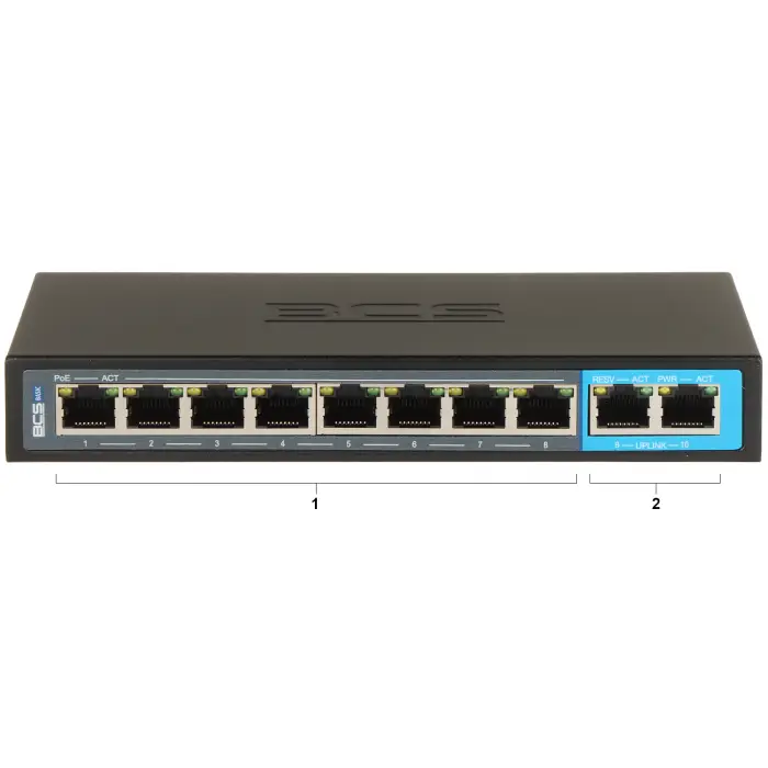 SWITCH POE BCS-B-SP08G02G 8-PORTOWY BCS BASIC