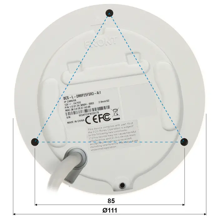 KAMERA IP BCS-L-DMIP25FSR3-AI1 - 5 Mpx 2.8 mm BCS Line