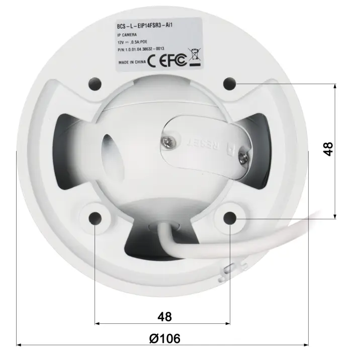 KAMERA IP BCS-L-EIP14FSR3-AI1 - 4 Mpx 2.8 mm BCS Line