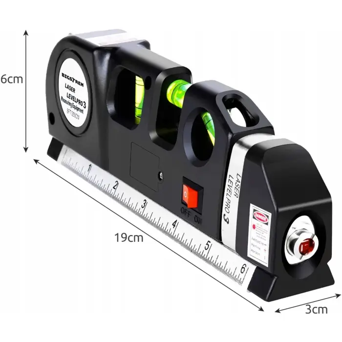POZIOMICA LASEROWA + MIARA ZWIJANA BIGSTREN-21747 BIGSTREN