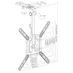 UCHWYT SUFITOWY DO TELEWIZORA LUB MONITORA BRATECK-LCD-CM344