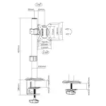 UCHWYT BIURKOWY MONITORA BRATECK-LDT66-C01