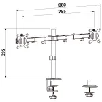 UCHWYT BIURKOWY MONITORÓW BRATECK-LDT66-C024 BRATECK