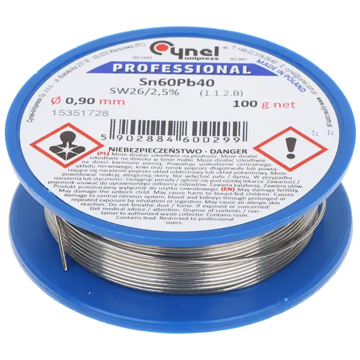 DRUT LUTOWNICZY CYN-0.90/100 Cynel Unipress