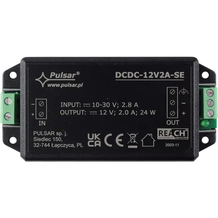 PRZETWORNICA ZASILANIA DCDC-12V2A-SE PULSAR