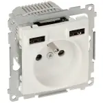 GNIAZDO POJEDYNCZE Z ZASILACZEM USB DGZ1ZUSB2AA.01/11-SIMON54 Premium 230 V 16 A