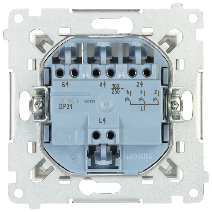 PRZYCISK POTRÓJNY CHWILOWY DP31.01/11-SIMON54 250 V 10 A