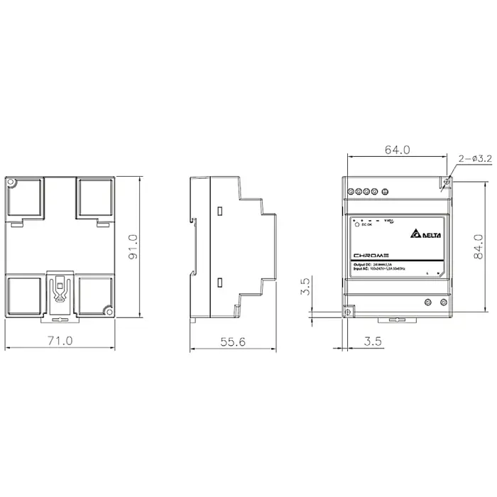 ZASILACZ IMPULSOWY DRC-24V60W-1AZ Delta Electronics