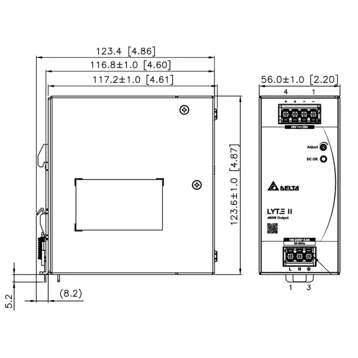 ZASILACZ IMPULSOWY DRL-24V480W-1EN Delta Electronics