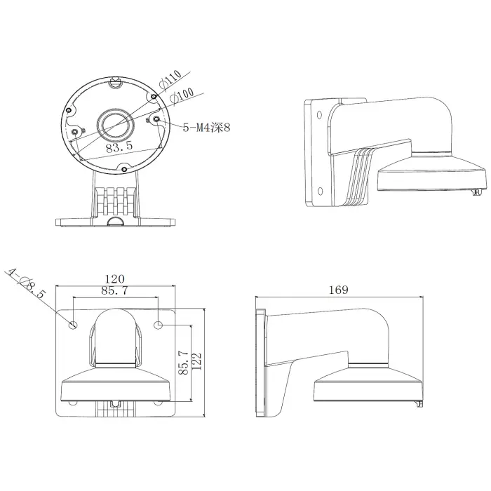 UCHWYT KAMERY DS-1272ZJ-110 Hikvision