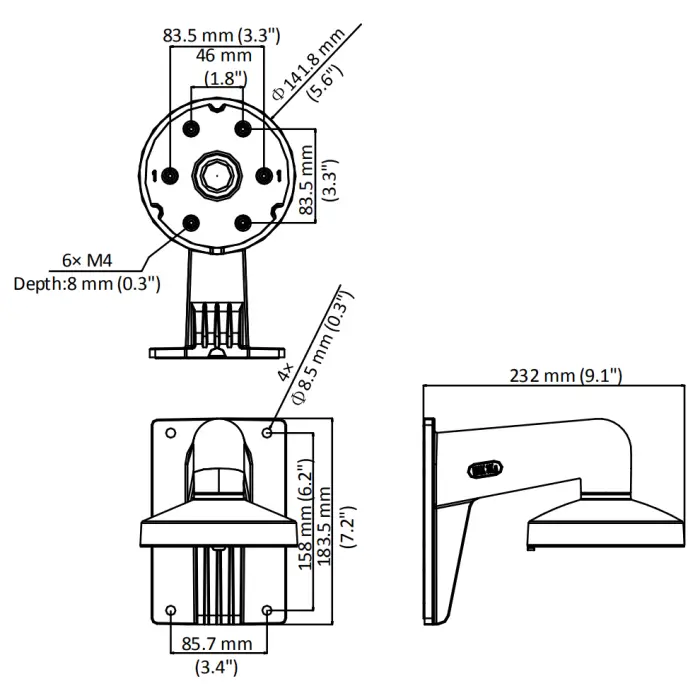 UCHWYT KAMERY DS-1273ZJ-DM32 Hikvision