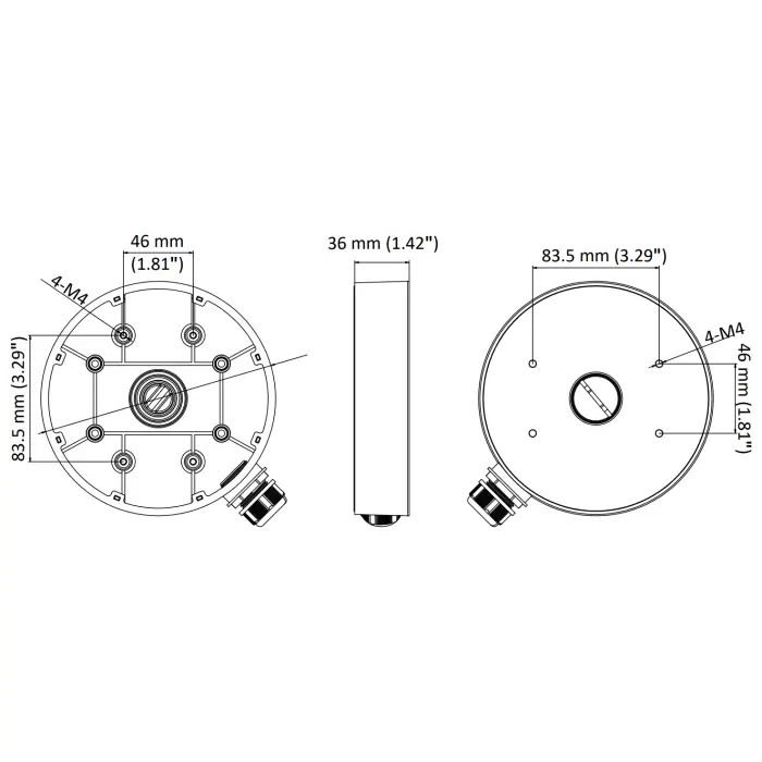 UCHWYT KAMERY DS-1280ZJ-DM55 Hikvision