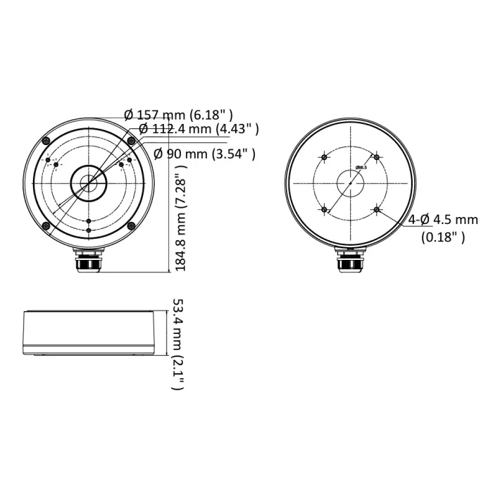 UCHWYT KAMERY DS-1280ZJ-M(BLACK) Hikvision