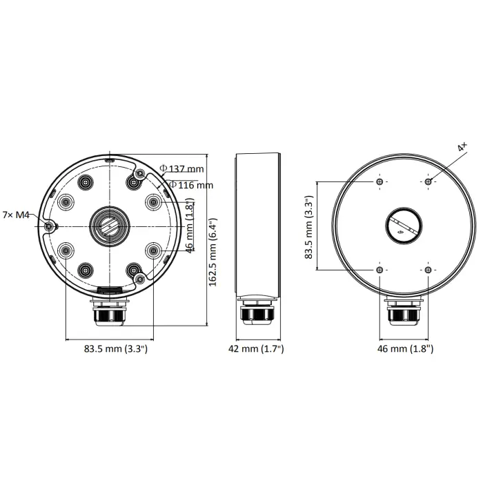 UCHWYT KAMERY DS-1280ZJ-PT6 Hikvision