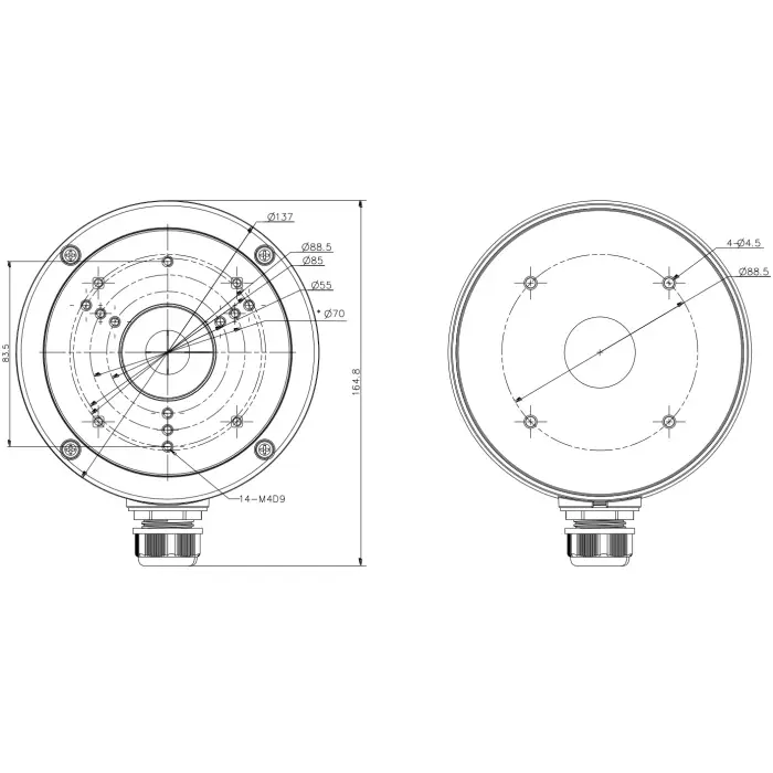 UCHWYT DO KAMER KULISTYCH DS-1280ZJ-S Hikvision