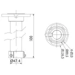 UCHWYT SUFITOWY KAMERY DS-1662ZJ Hikvision