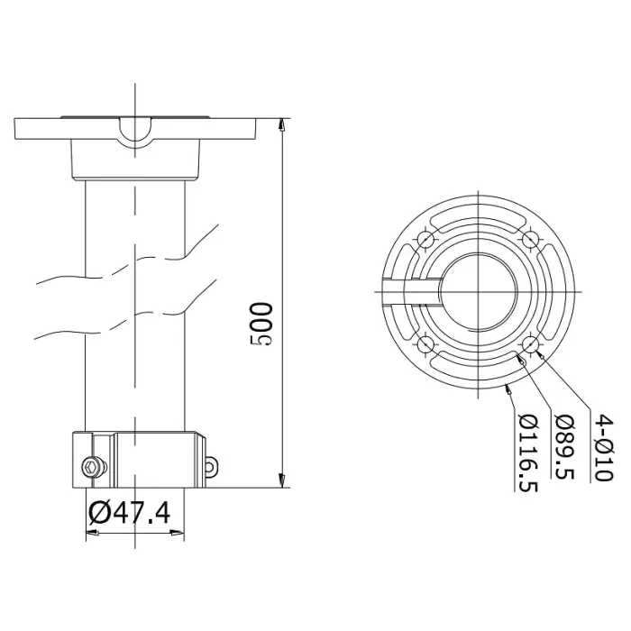 UCHWYT SUFITOWY KAMERY DS-1662ZJ Hikvision