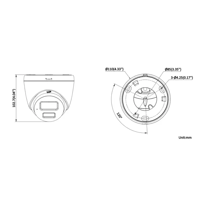 KAMERA IP DS-2CD1367G2H-LIUF/SL(2.8MM)PL ColorVu 6 Mpx 2.8 mm Hikvision