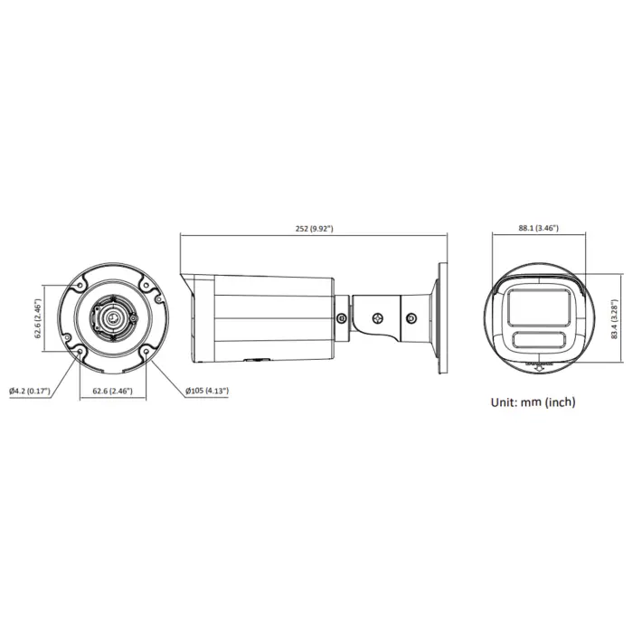 KAMERA IP DS-2CD1623G2-LIZU(2.8-12MM)PL Smart Hybrid Light - 1080p - MOTOZOOM Hikvision