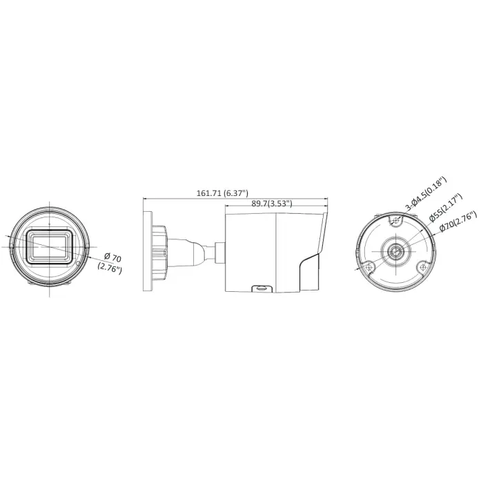 KAMERA IP DS-2CD2046G2-IU(2.8MM)(C)(BLACK) ACUSENSE - 4 Mpx Hikvision