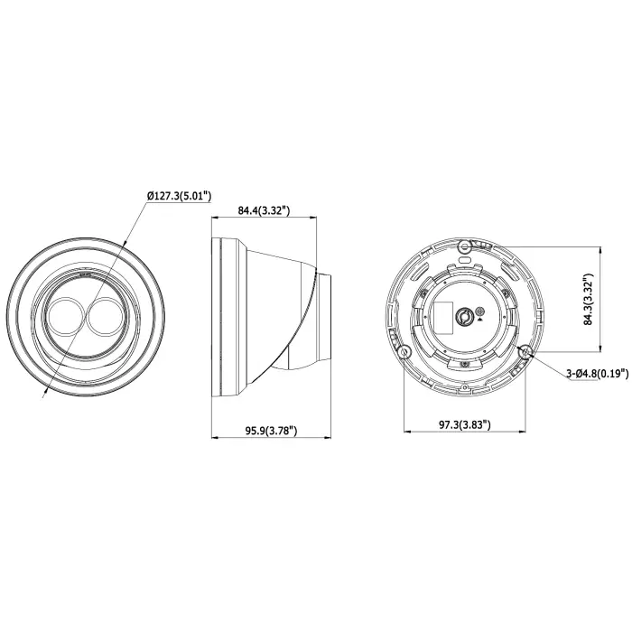 KAMERA IP DS-2CD2383G2-IU(2.8MM)(BLACK) - 8.3 Mpx, 4K UHD Hikvision