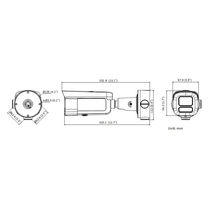 KAMERA WANDALOODPORNA IP DS-2CD2663G2-LIZS2U(2.8-12MM) Smart Hybrid Light AcuSense - 6 Mpx - MOTOZOOM Hikvision