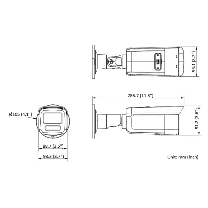 KAMERA IP DS-2CD2T47G2H-LI(2.8MM)(EF)(BLACK) Smart Hybrid Light ColorVu - 4 Mpx Hikvision