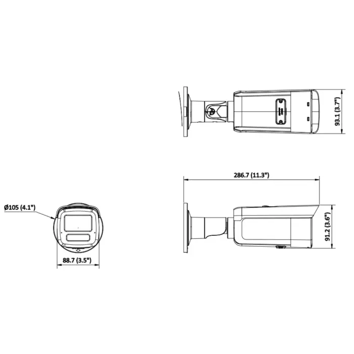 KAMERA IP DS-2CD2T63G2-2LI(2.8MM) Smart Hybrid Light AcuSense - 6 Mpx Hikvision