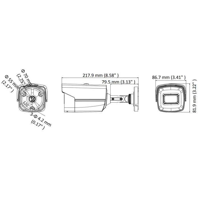 KAMERA AHD, HD-CVI, HD-TVI, PAL DS-2CE16H8T-IT3F(2.8mm) - 5 Mpx Hikvision