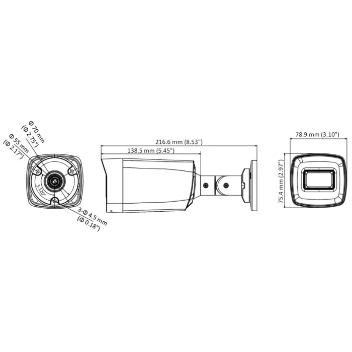 KAMERA AHD, HD-CVI, HD-TVI, PAL DS-2CE17H0T-IT5F(3.6mm) - 5 Mpx Hikvision