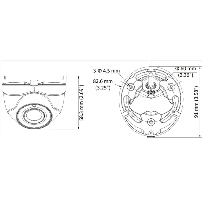 KAMERA WANDALOODPORNA AHD, HD-CVI, HD-TVI, PAL DS-2CE56D8T-ITMF(2.8MM) - 1080p Hikvision