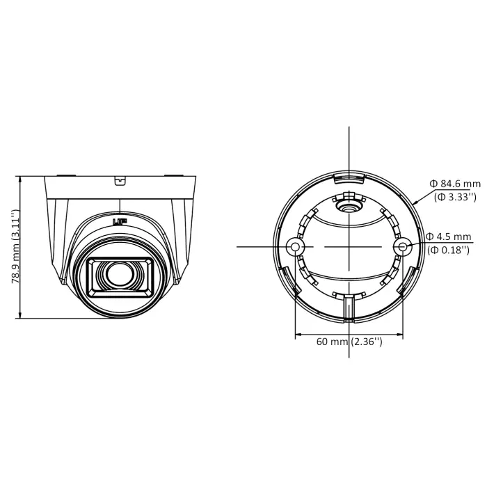 KAMERA AHD, HD-CVI, HD-TVI, PAL DS-2CE76H0T-ITPF(2.8MM)(C) - 5 Mpx Hikvision