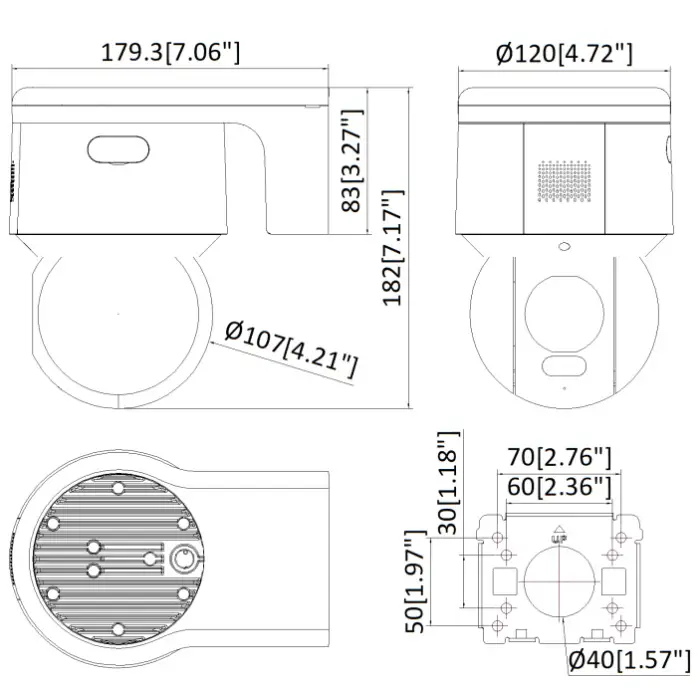 KAMERA IP OBROTOWA ZEWNĘTRZNA DS-2DE3A400BW-DE(F1)(T5) AcuSense 3.7 Mpx 4 mm Hikvision