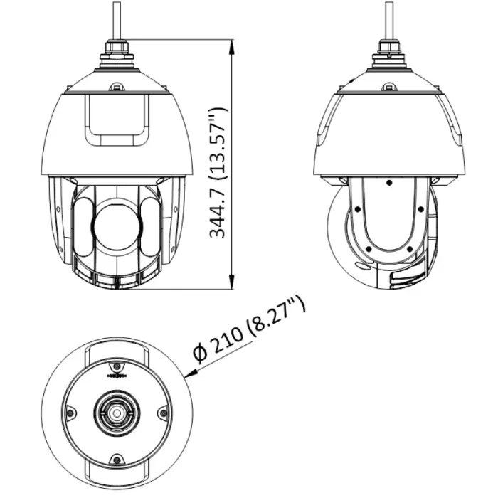 KAMERA IP SZYBKOOBROTOWA ZEWNĘTRZNA DS-2DE5425IW-AE(T5) - 3.7 Mpx 4.8 ... 120 mm Hikvision