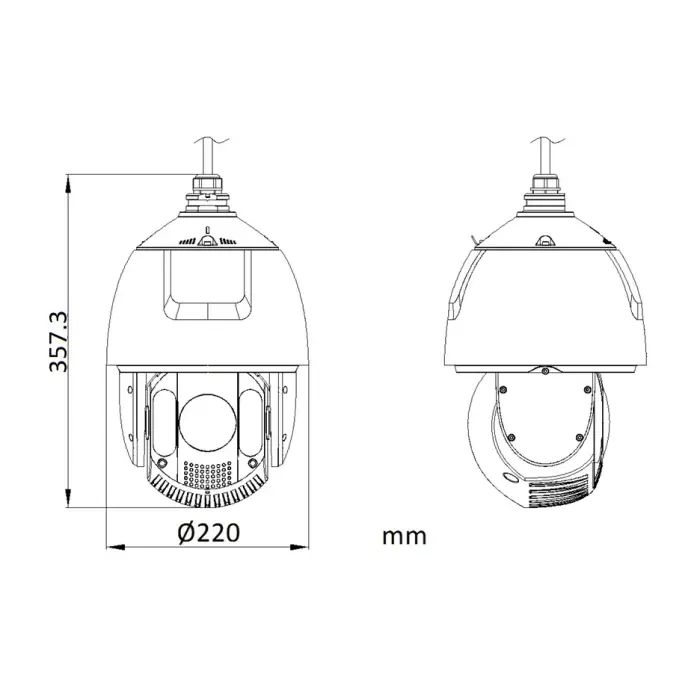 KAMERA IP SZYBKOOBROTOWA ZEWNĘTRZNA DS-2DE7A220MCG-EB 6.7 ... 134 mm Hikvision