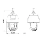 KAMERA IP SZYBKOOBROTOWA ZEWNĘTRZNA DS-2DE7A432IW-AEB(T5) AcuSense 3.7 Mpx 5.9 ... 188.8 mm Hikvision