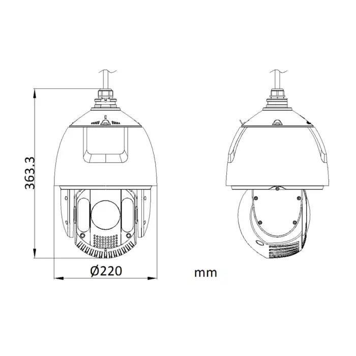 KAMERA IP SZYBKOOBROTOWA ZEWNĘTRZNA DS-2DE7A432IW-AEB(T5) AcuSense 3.7 Mpx 5.9 ... 188.8 mm Hikvision