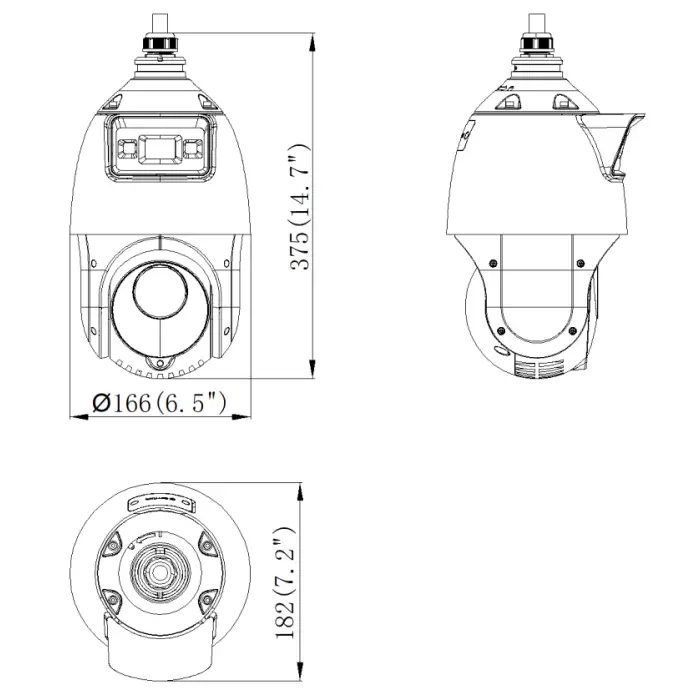 KAMERA IP SZYBKOOBROTOWA ZEWNĘTRZNA DS-2SE4C425MWG-E(14F0) TandemVu ColorVu - 3.7 Mpx 4.8 ... 120 mm Hikvision