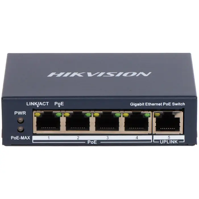 SWITCH POE DS-3E0505P-E 4-PORTOWY Hikvision