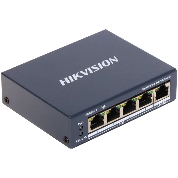 SWITCH POE DS-3E0505P-E 4-PORTOWY Hikvision