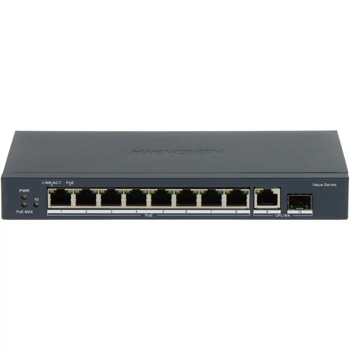 SWITCH POE DS-3E0510P-E/M 8-PORTOWY SFP Hikvision