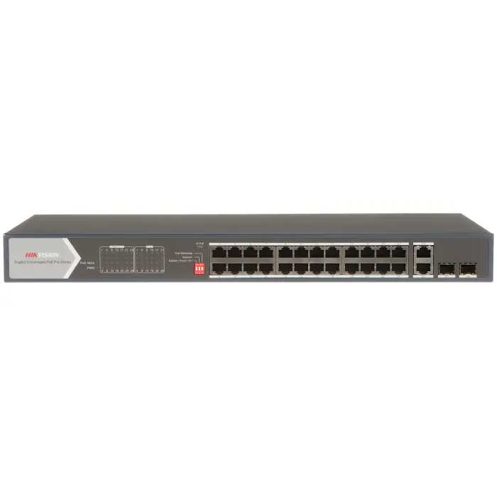 SWITCH POE DS-3E0528HP-E 24-PORTOWY SFP Hikvision