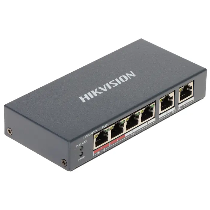 SWITCH POE DS-3E1106HP-EI 4-PORTOWY Hikvision